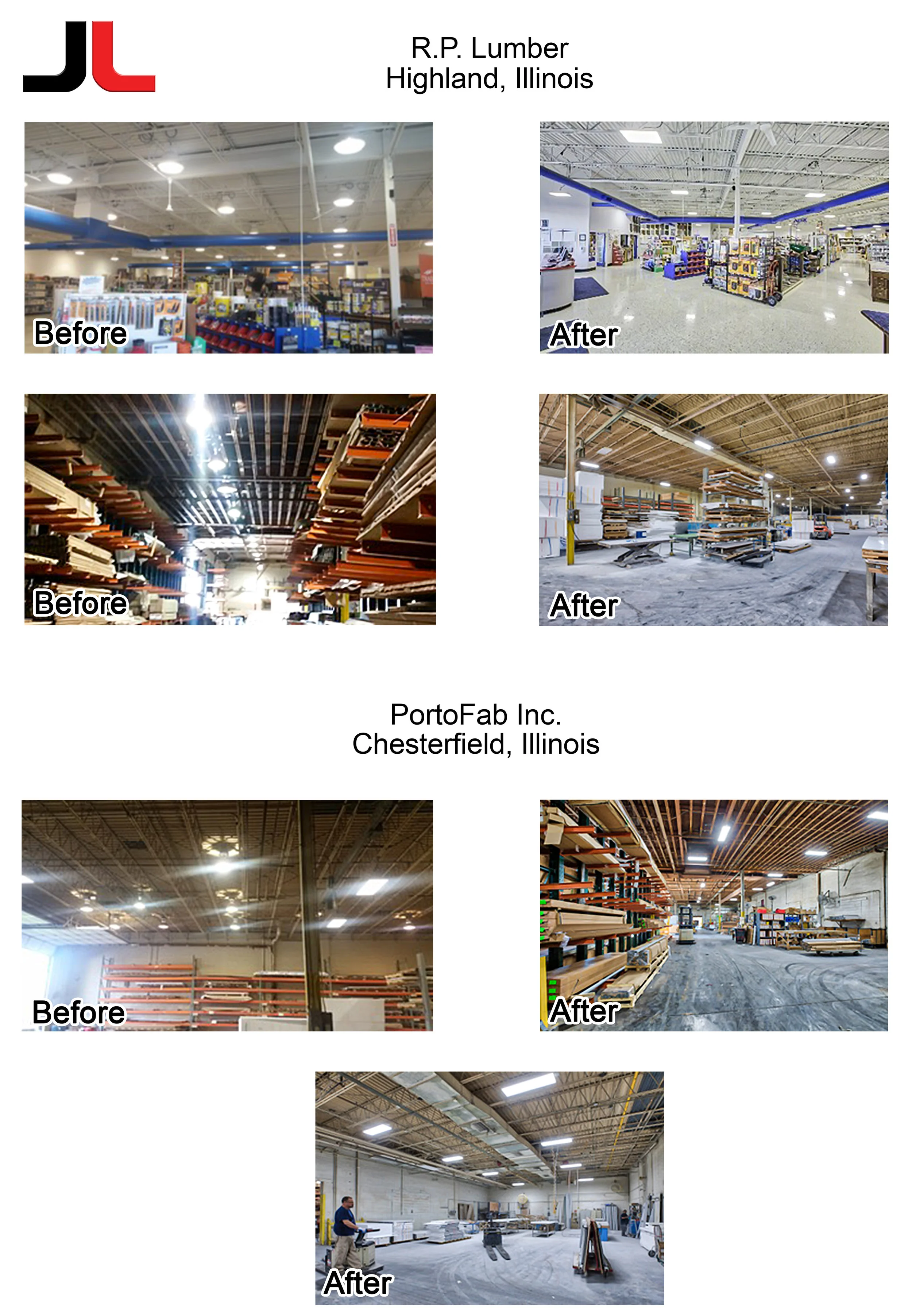 LED Parking Lot Area Lights — installed by JL Lighting